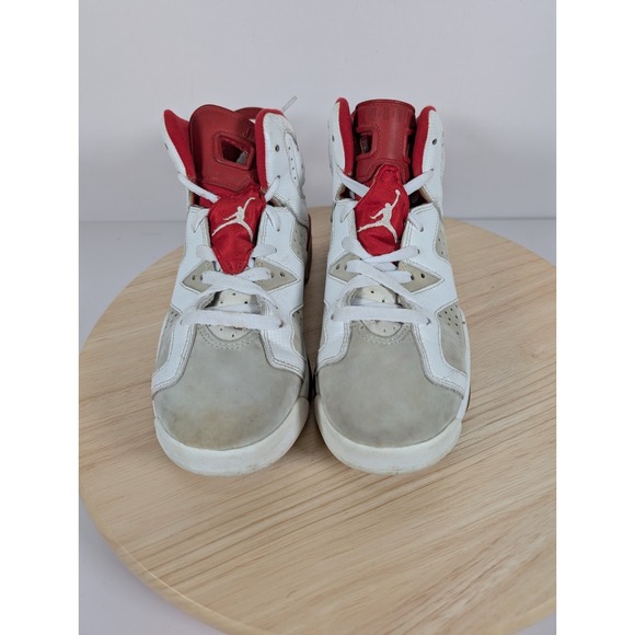 Air Jordan 6 Retro Alternate Hare Size 6.5Y Youth Womens Sz 8 White Red Sneakers - Picture 3 of 14